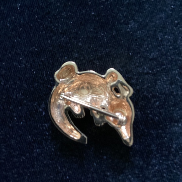 St. John Alligator Pin with Crystal Eyes - Picture 2 of 3